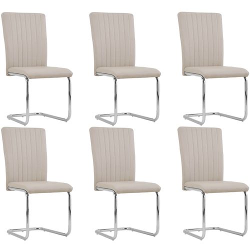 Konzolne blagovaonske stolice od umjetne kože 6 kom cappuccino slika 1