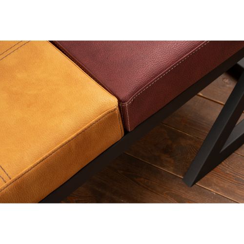 Atelier Del Sofa Tabure, Brda - Mustard, Claret Red slika 3