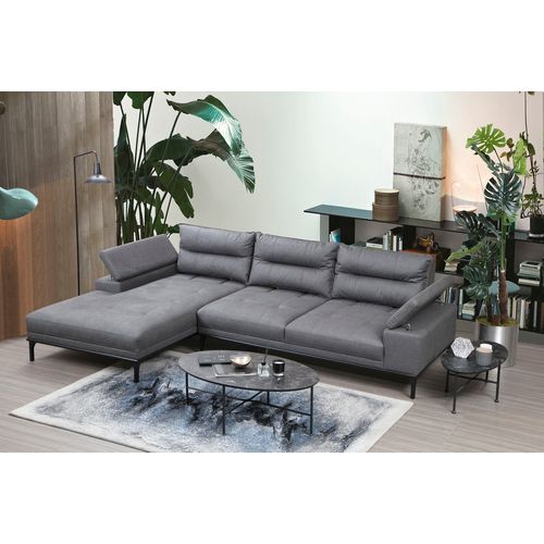 Atelier Del Sofa Kutna garnitura, Sivo, Hollywood Corner Left - Grey slika 3