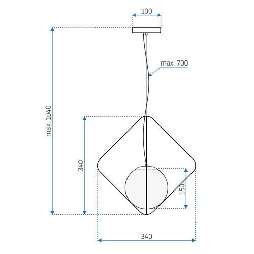 TOOLIGHT Viseća svjetiljka APP1017-1CP slika 4