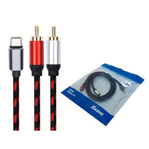 Xwave Audio kabl Tip C na 2 RCA 1,5m