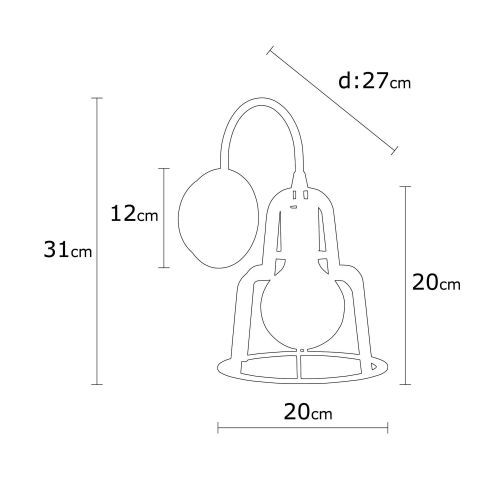 Opviq Zidna lampa, 525NOR3179 slika 5