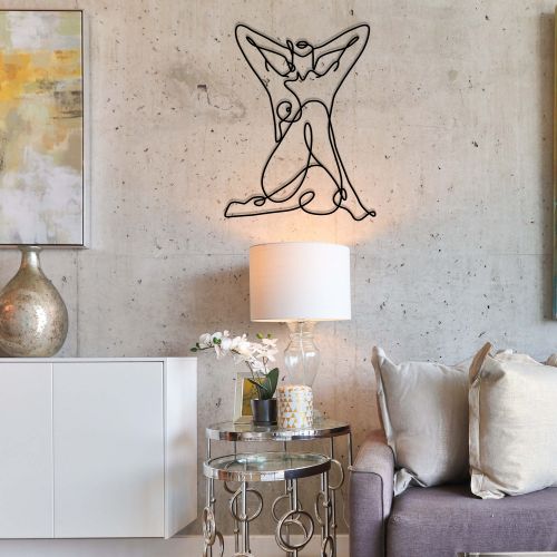 Wallity Metalna zidna dekoracija Geometric Nude Woman slika 3