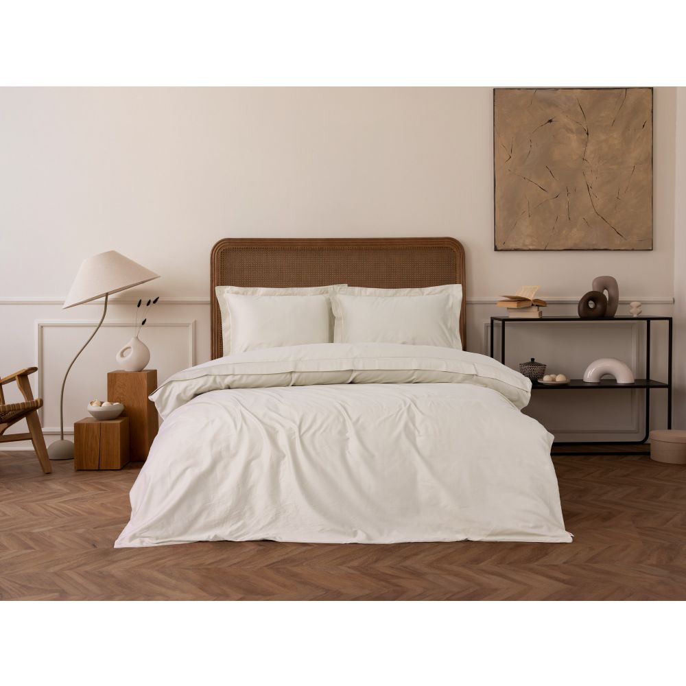 Elegant - Beige Beige Satin King Quilt Cover Set (FR) slika 1
