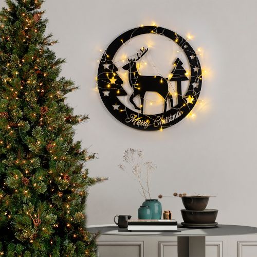 Wallity Metalna zidna dekoracija, XMASBLACK - 032 slika 1