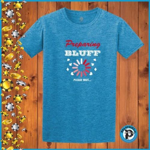 Poker majica "Preparing bluff", plava slika 1