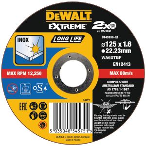 Dewalt DT43936 rezna ploča 125 x 1,6 mm inox 