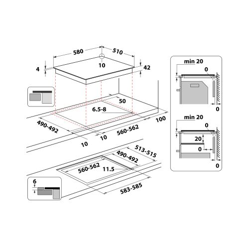 Whirlpool ugradni set - multifunkcionalna rerna OMK58HU1X + staklokeramička ploča AKT8090/NE  slika 10