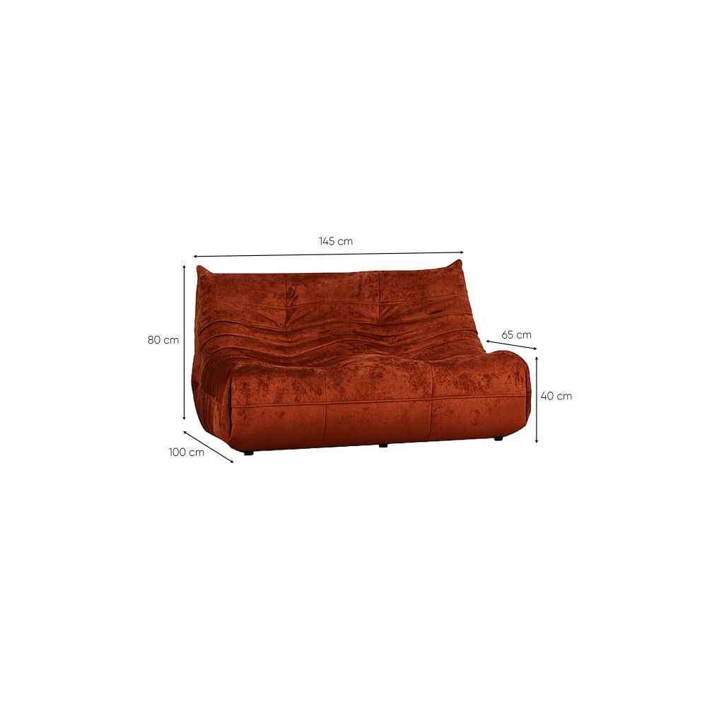 Dvosjed Sofa Bocek - Crvena slika 7
