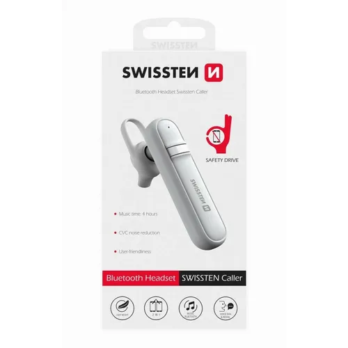 Swissten Bluetooth Caller slušalice za vožnju bela slika 1