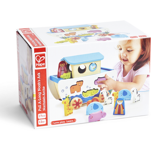 Hape Drvena igračka na povlačenje Pull Along Noah's Ark E8049A slika 9