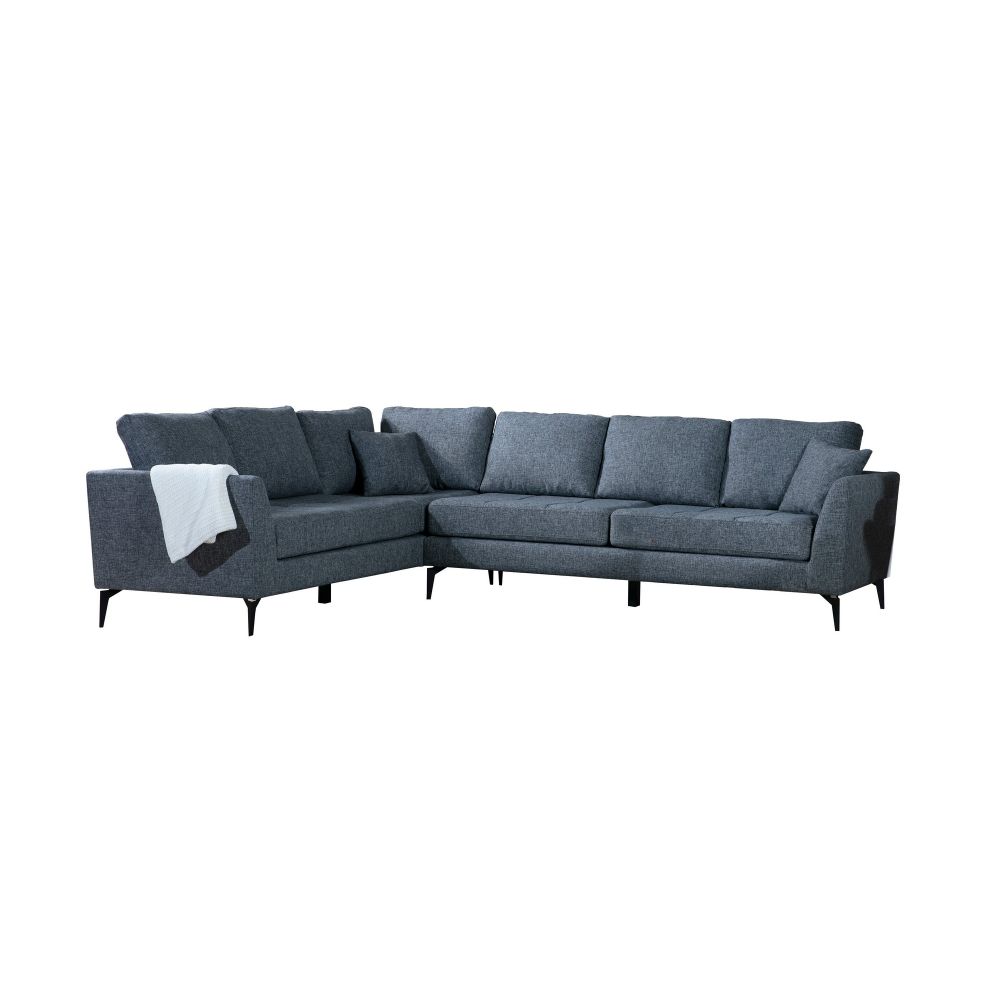 Tempo Ugaona Sofa Lijeva (3+3R) Tamno Siva slika 6