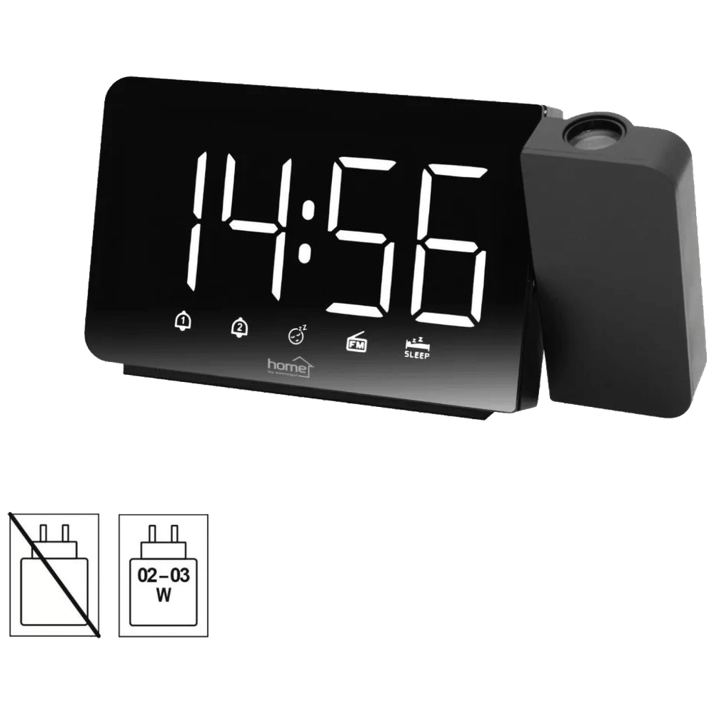 home Sat sa alarmom i projektorom, LED zaslon, FM radio - LTCRP03 slika 1