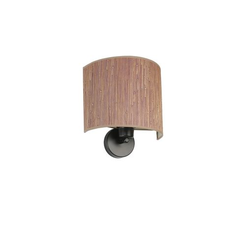 Bambu 04 Abajurlu Oval Aplik Wooden Wall Lamp slika 3