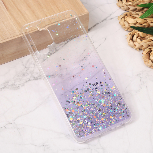 Torbica Silikonska Glitter za Samsung A325F Galaxy A32 4G (EU) ljubicasta slika 1