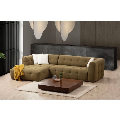 Ugaona sofa Cady 3-sed Khaki - levi ugao slika 4