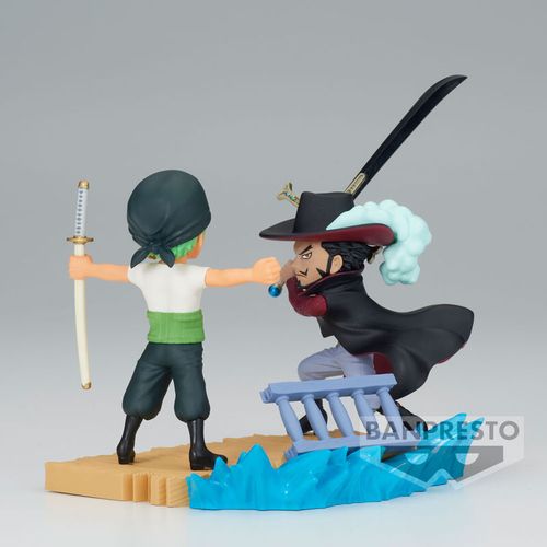 One Piece Log Stories Figura: Roronoa Zoro protiv Dracule Mihawka - 7 cm slika 4