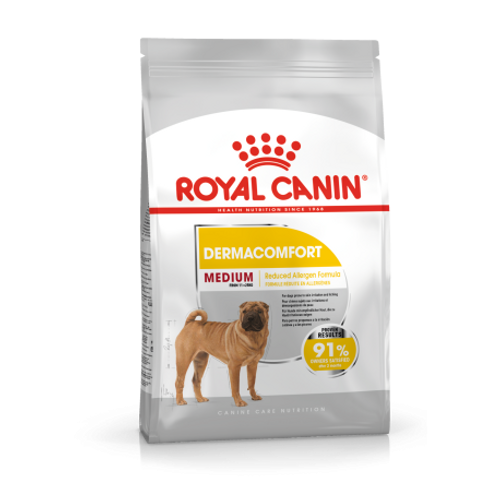 ROYAL CANIN CCN Medium Dermacomfort, potpuna hrana za odrasle i starije pse srednje veliki pasmina (od 1 do 25 kg) - stariji od 12 mjeseci, skloni iritaciji kože i češanju,  12 kg slika 1