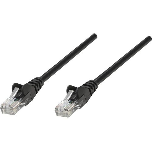 Intellinet 320788 RJ45 mrežni kabel, Patch kabel cat 5e U/UTP 7.50 m crna  1 St. slika 1