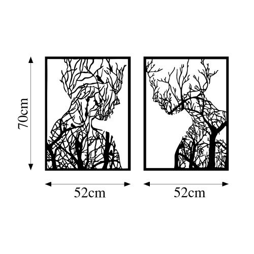 Wallity Metalna zidna dekoracija, Tree Man And Woman - 326 slika 6