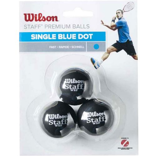 Wilson staff squash blue dot 3 pack ball wrt618000 slika 1