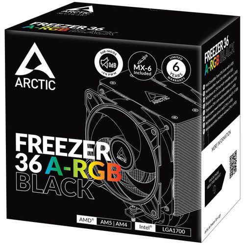 Arctic Freezer 36 A-RGB Black CPU cooler, 1700, AM4, AM5 slika 3