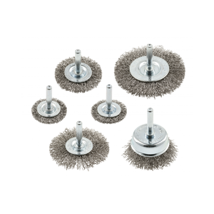 Hogert Set okruglih čelični četki, prihvat za bušilicu, 37/50/62775 mm, 0,3 mm, 6 dijeln