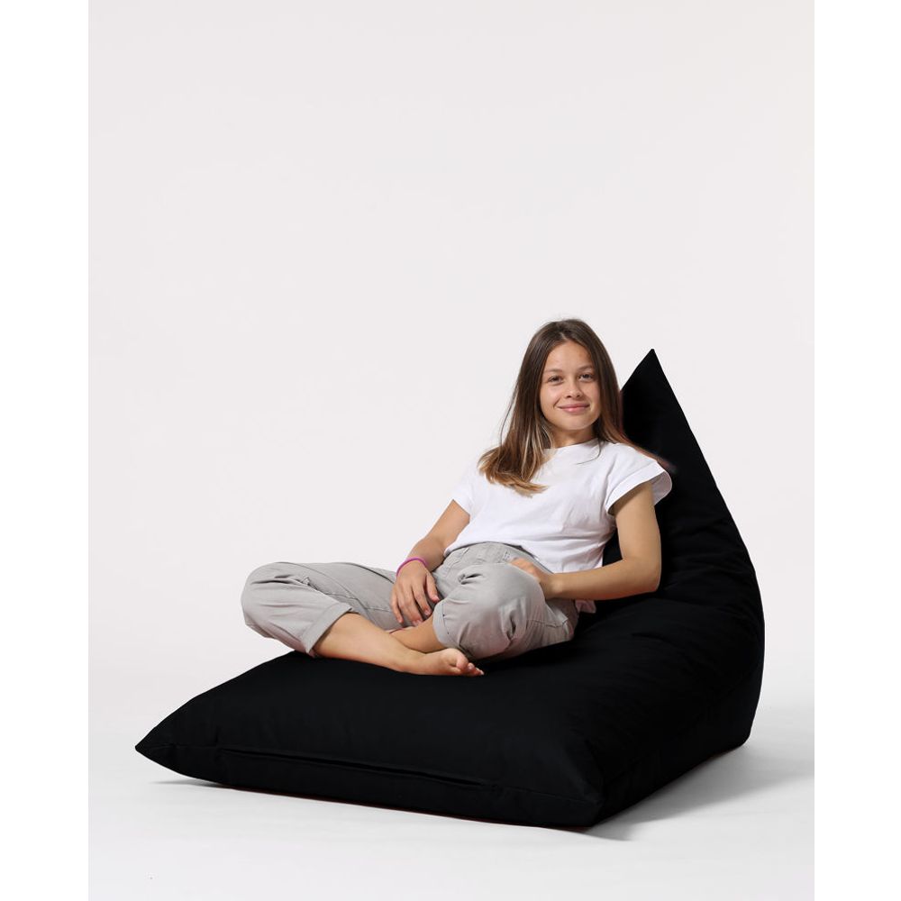 Piramidalni Veliki Pouf Ležaljka - Crni Vrt Bean Bag slika 3