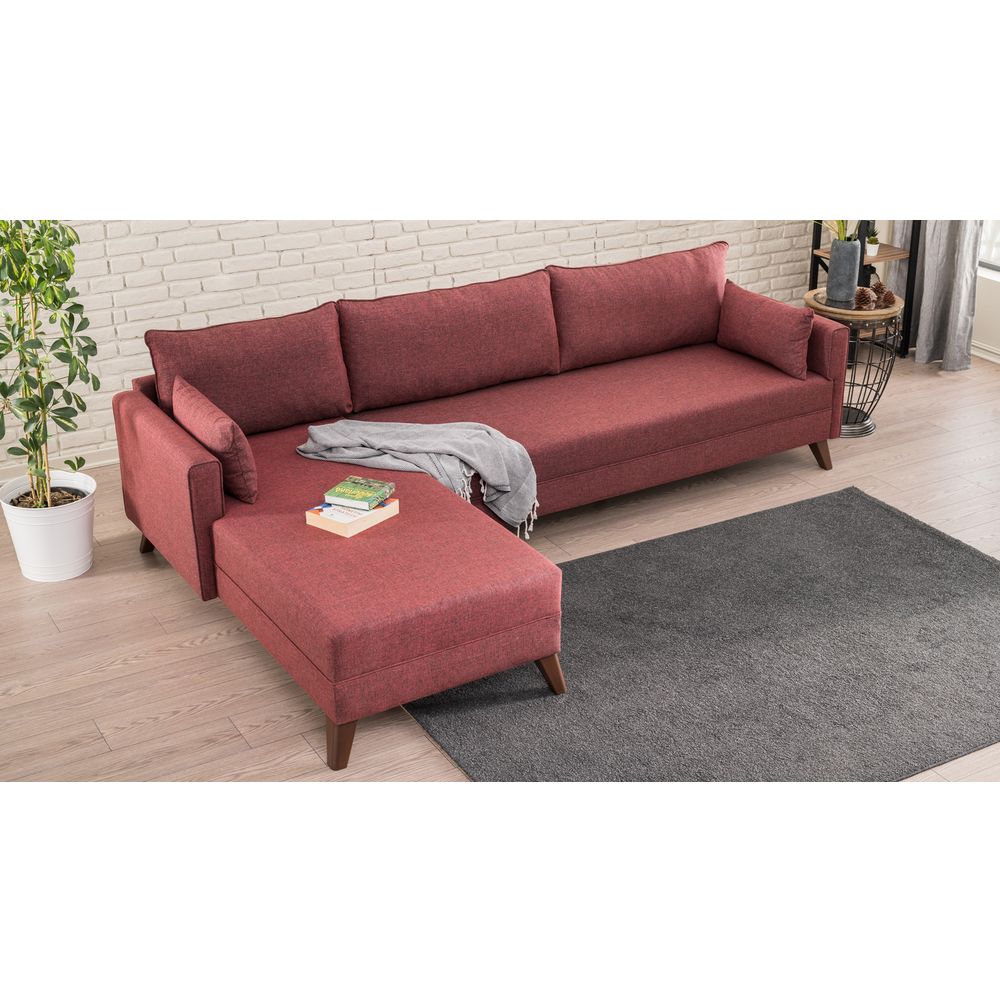 Bella Ugaona Sofa Lijeva 1 - Grimizno Crvena slika 3