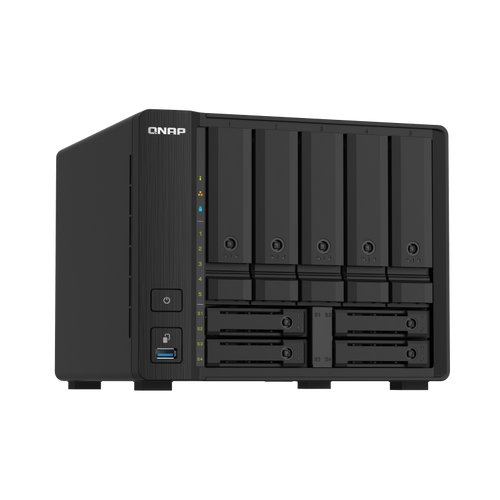 QNAP NAS TS-932PX s 9 ležišta za diskove, 4GB RAM, 2x 10Gb SFP+, 2x 2.5Gb mreža slika 2