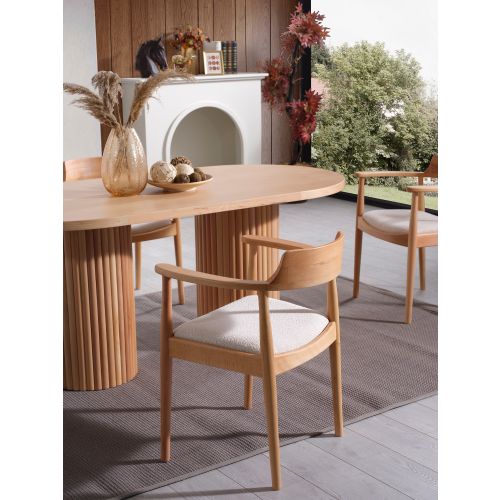 Napoli - Natural Natural Dining Table & Chairs Set (4 Pieces) slika 3