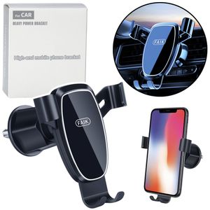 Gravity držač za telefon u automobilu za ventilacijski otvor crne boje