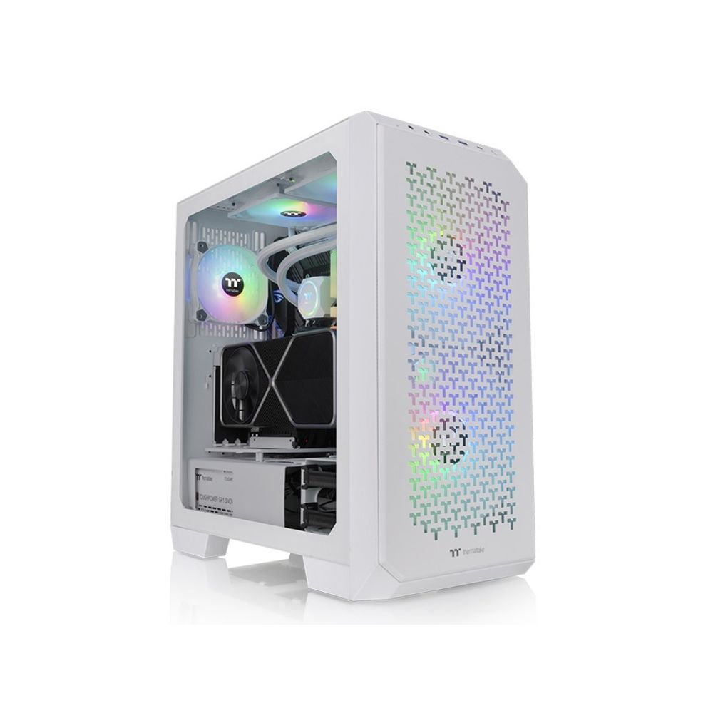 Thermaltake View 300 MX Snow Mid tower, tempered glass 2x 200mm ARGB PWM fan, 1x 120mm ARGB slika 4