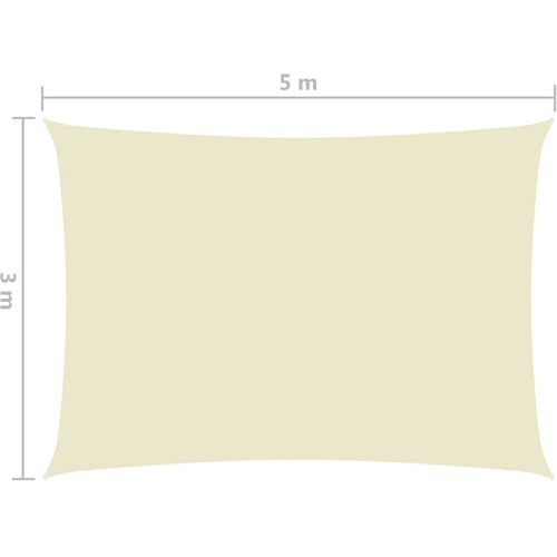 Jedro za zaštitu od sunca od tkanine pravokutno 3 x 5 m krem slika 6