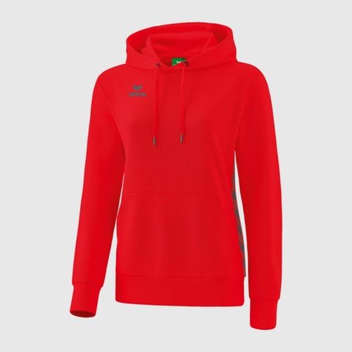 Ženska Hoodie Erima Essential Team u Crvenoj i Sivoj Boji slika 1