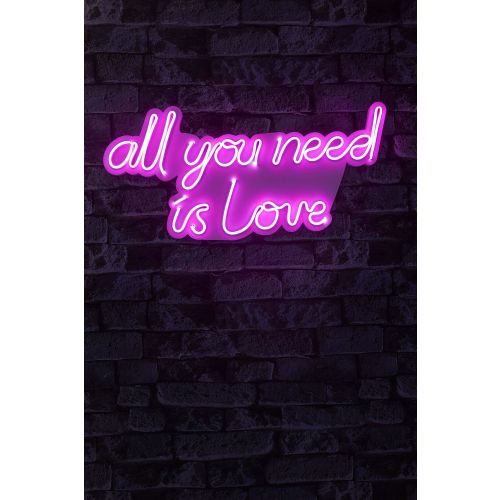 Wallity Ukrasna plastična LED rasvjeta, All You Need is Love - Pink slika 9