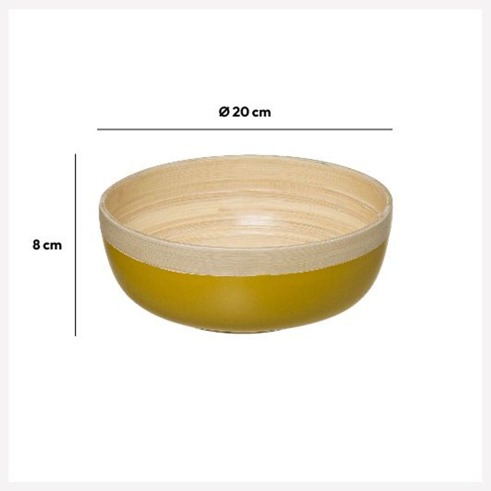 FIVE zdjela MODERN - 20x7,5 cm - bambus - žuta slika 2