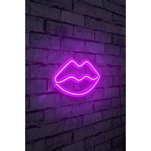 Wallity Ukrasna plastična LED rasvjeta, Lips - Pink