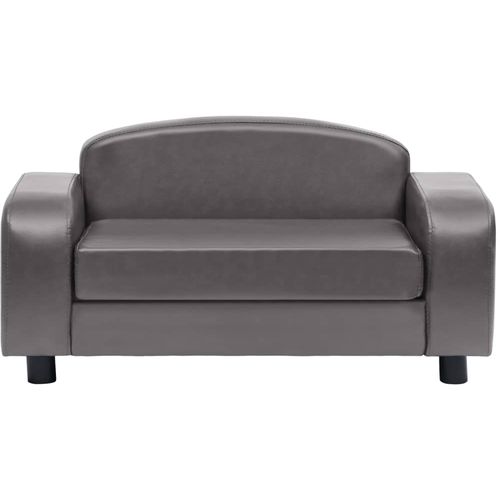 Sofa za pse siva 80 x 50 x 40 cm od umjetne kože slika 3