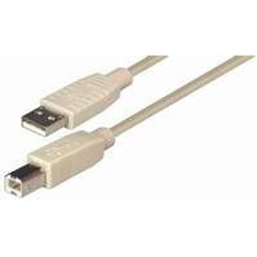 NaviaTec USB 2.0 A plug to B plug 3m beige slika 1