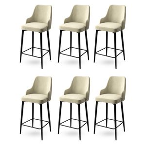 Enox - Crni Bar Stolac Set (6 Komada)