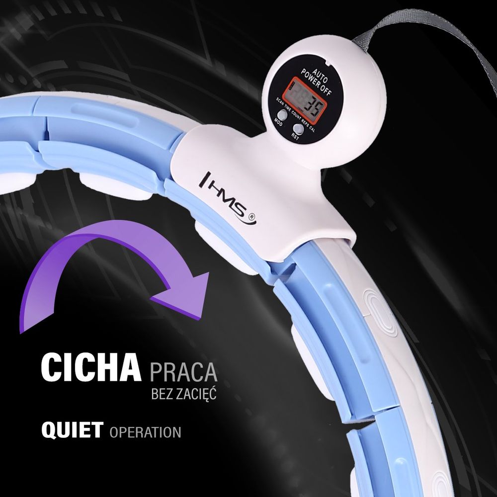 Hhm15 hula hoop plavi magnetski s utegom hms slika 9