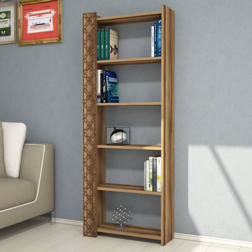 Woody Fashion Polica za knjige, City - Walnut, Walnut slika 1