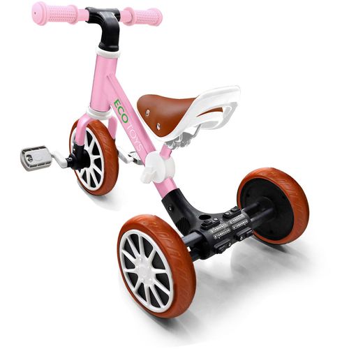 Dječji tricikl 3u1 EcoToys rozo/smeđi slika 2