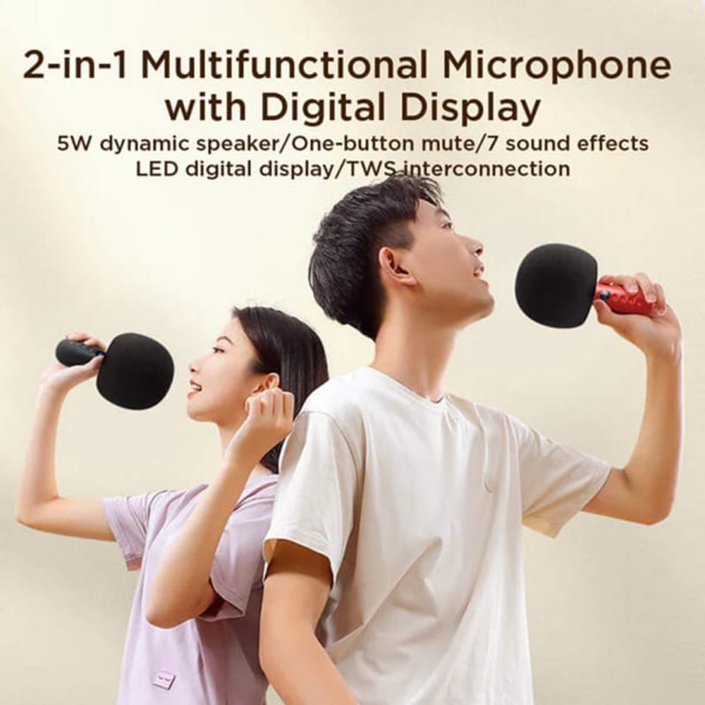 Karaoke mikrofon Bluetooth Joyroom JR-MC6 crni slika 2