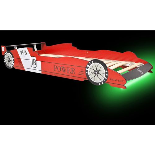 Dječji krevet u obliku trkaćeg automobila LED 90x200 cm crveni slika 12