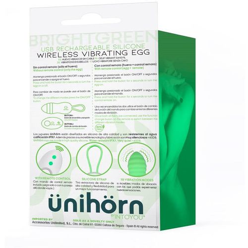 Unihorn Brightgreen Egg vibrator slika 10