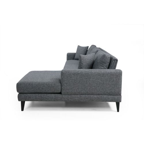 Atelier Del Sofa Kutna garnitura na razvlačenje, Tamno siva, Nordic Corner Right (L3+Chl) slika 8