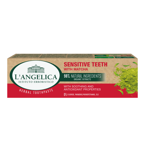 L'ANGELICA pasta za zube SENSITIVE TEETH s matchom 75 ml slika 1