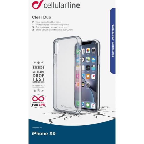 Cellularline Clear Duo maskica za iPhone XR slika 2